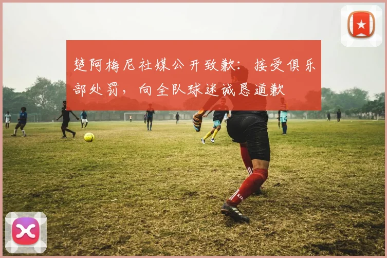 楚阿梅尼社媒公开致歉：接受俱乐部处罚，向全队球迷诚恳道歉